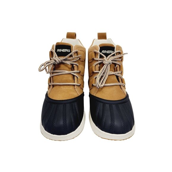 Rihero Women's Waterproof Snow Lace-Up Duck Boots Size 10 Tan & Black New - Picture 6 of 14
